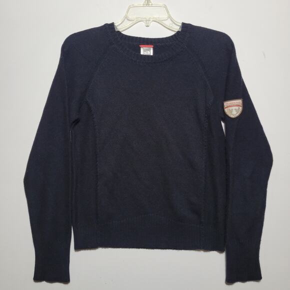 The North Face Sweater Women Medium Ladies Black Sweatshirt Pullover Cotton Knit - Picture 1 of 9